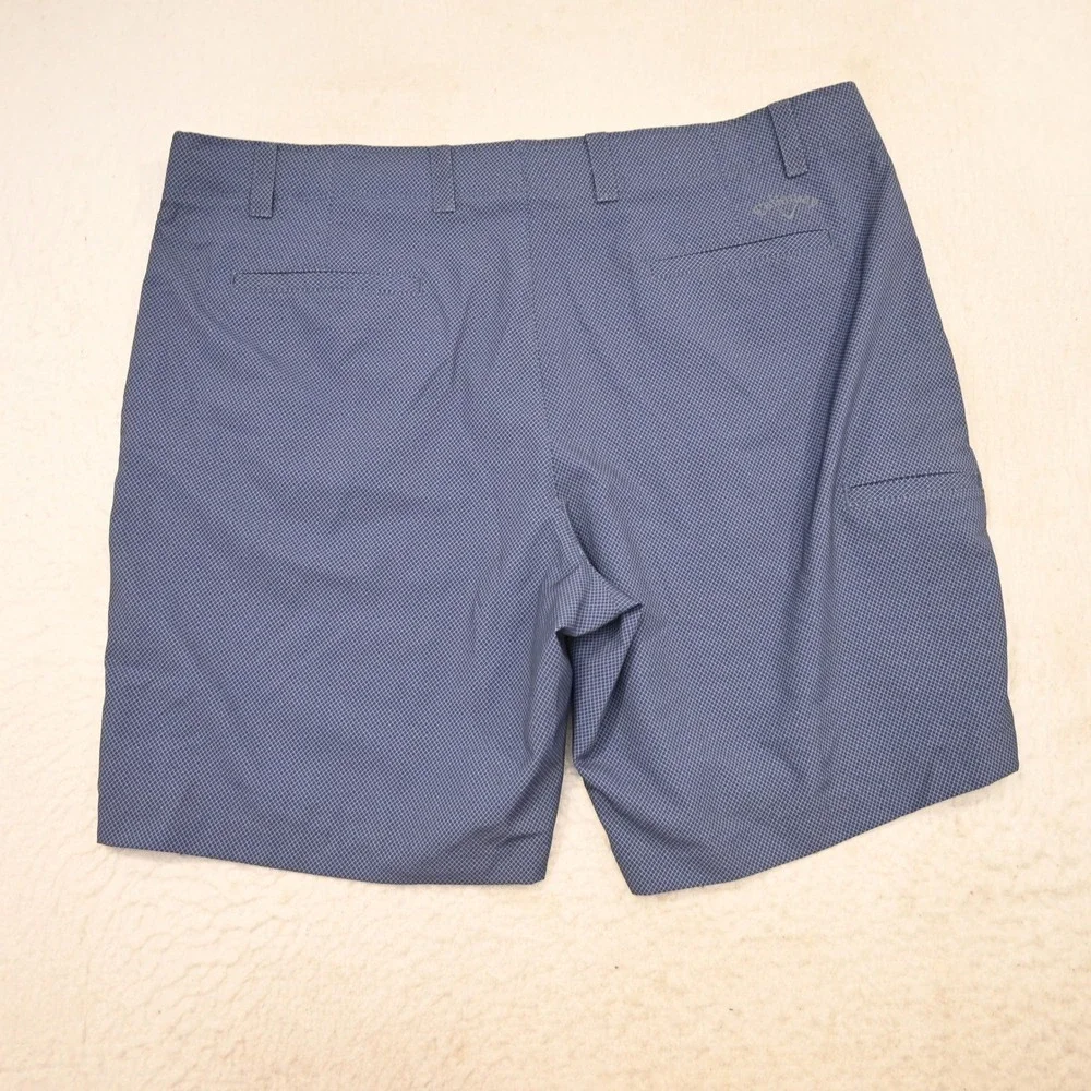 Callaway‎ Golf Shorts Mens 42 Blue Micro Geometric Stretch Active Performance